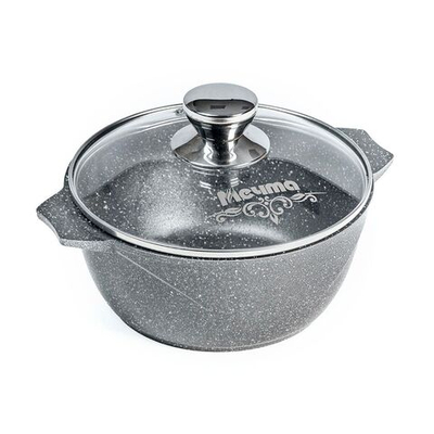 Кастрюля алюминий, антиприг, 3 л, с крыш, Мечта, Гранит, 43701