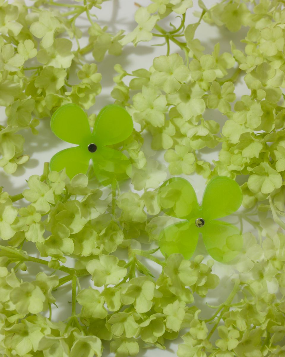 Cерьги Цветы Листики