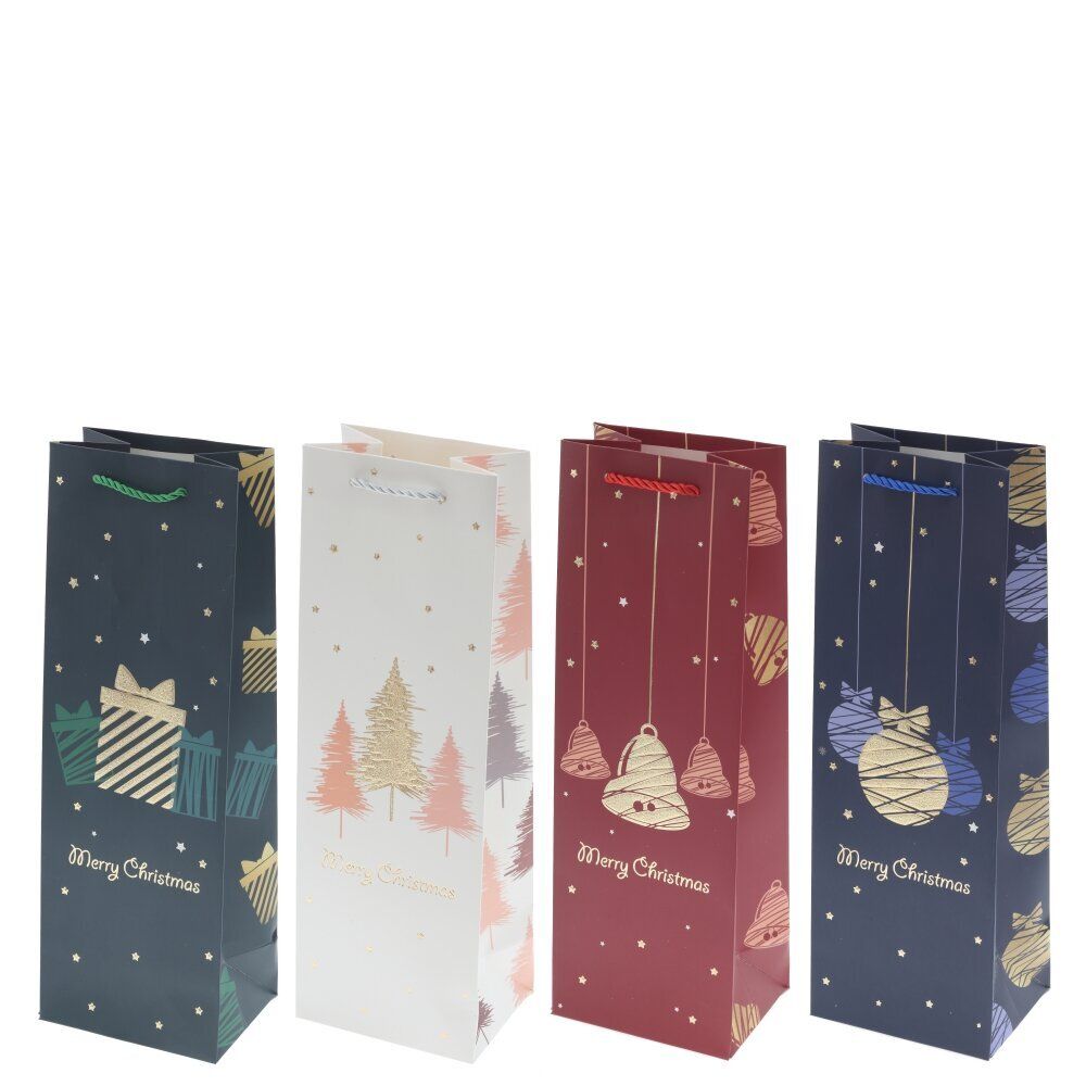 GAEM Пакет подарочный (бумага 210г/м2, блок 12шт), L12 W9 H35 см, 4в.