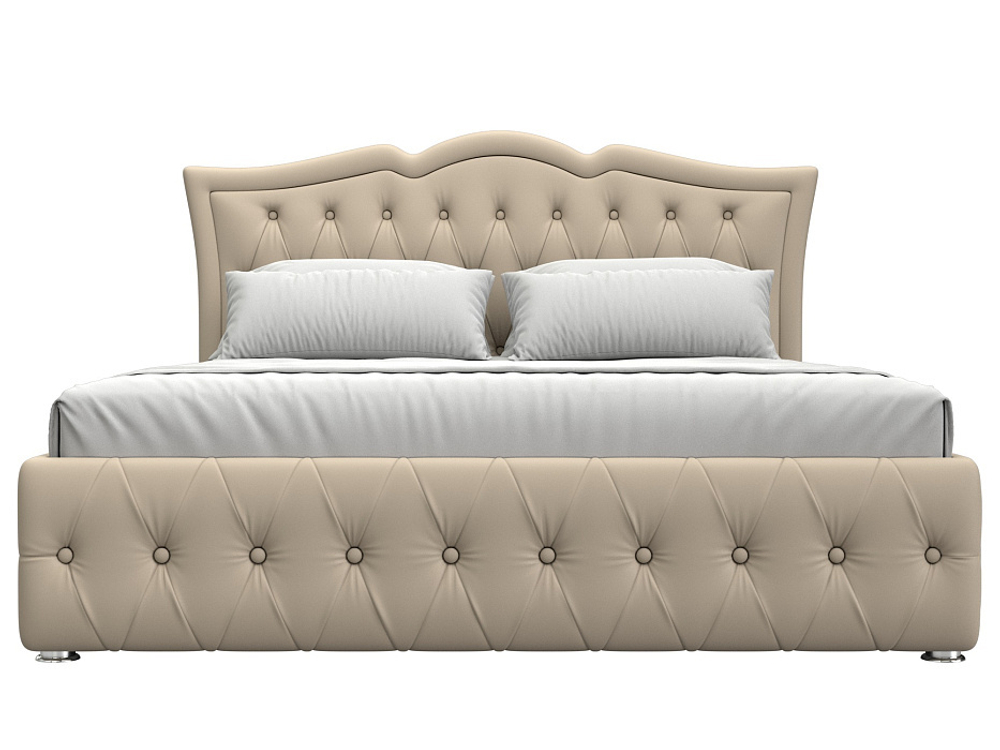 Кровать интерьерная Герда 160, Бежевый, Экокожа, 108295