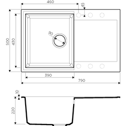 Кухонная мойка Omoikiri Sakaime 79-PL