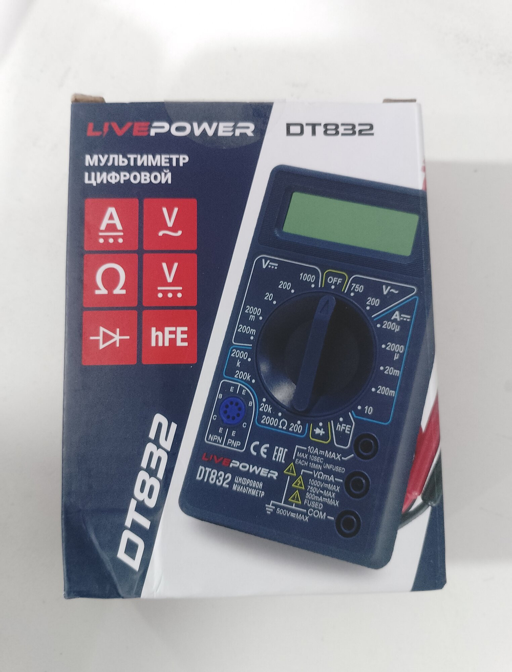 Мультиметр цифровой DT-832