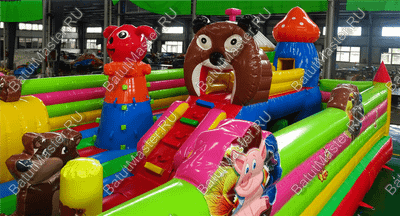 Коммерческий надувной батут "Маша и Миша" 11*7*3 м