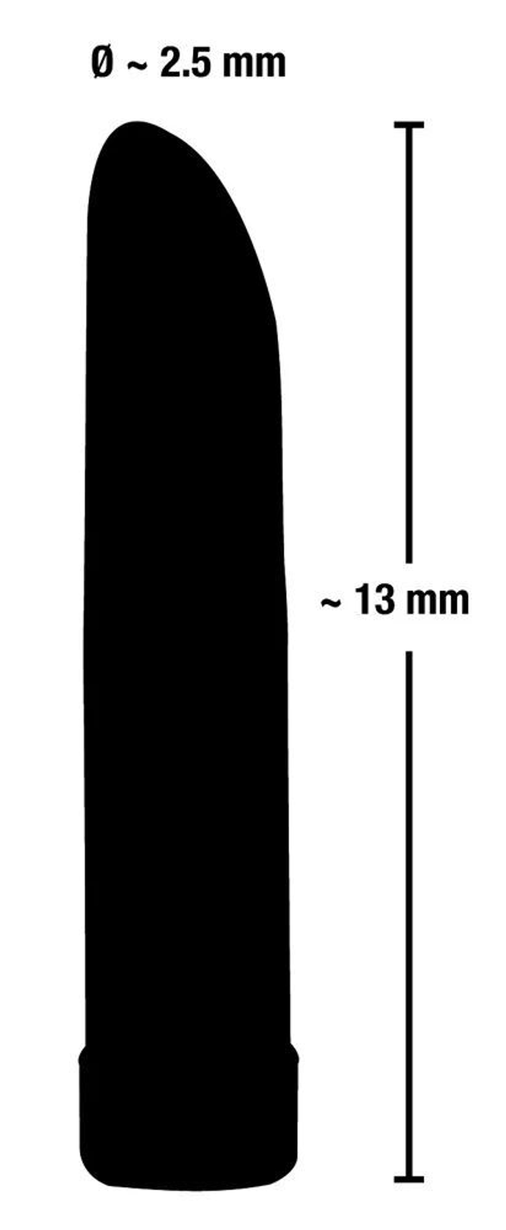 Черный вибратор  Дамский пальчик  - 13 см.