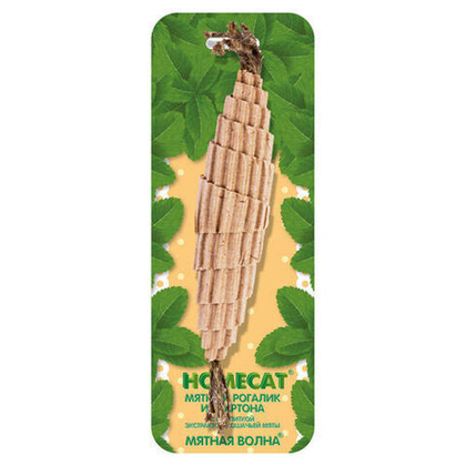 HOMECAT Игрушка для кошек Мятный рогалик из картона с пропиткой экстрактом кошачьей мяты, 15 см