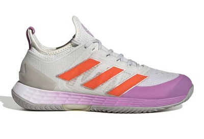 Женские Кроссовки теннисные Adidas Adizero Ubersonic 4 W - crystal white/impact orange/semi pulse lilac