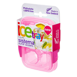 Контейнер для льда малый Sistema Klip It розовый