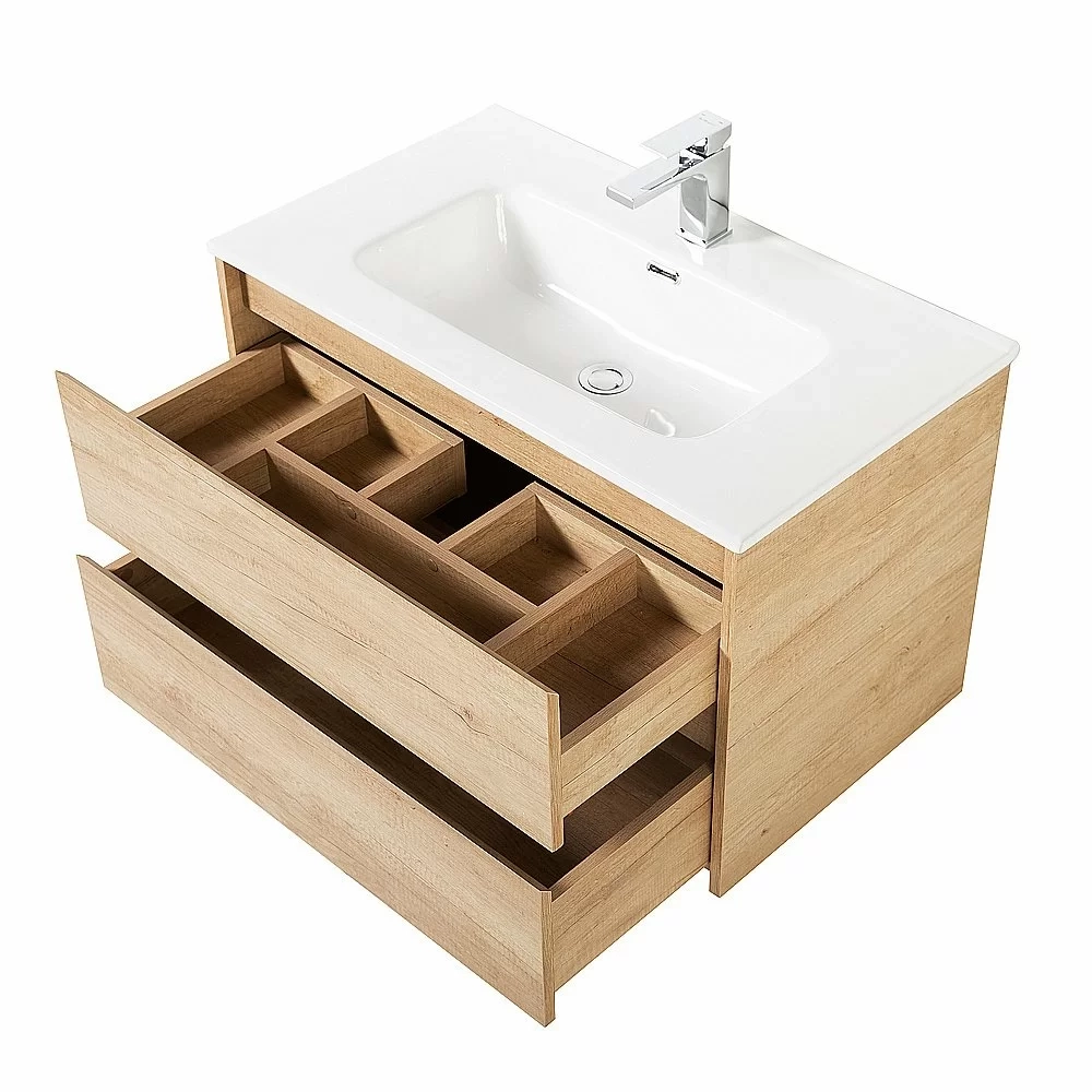 Тумба с раковиной BelBagno KRAFT 100 2C-SO/BB1000ETL Rovere Nebrasca Nature