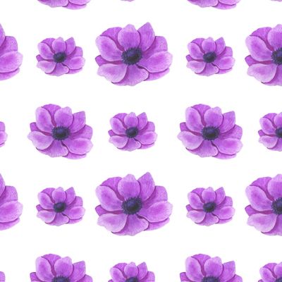 Анемоны акварель