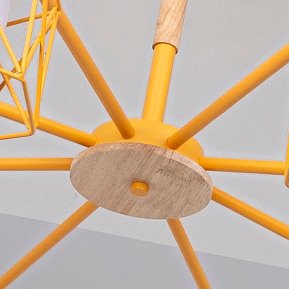 Потолочная люстра CORF B3 Yellow 8 lamps