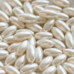 Бусины пришивные "Рис", р. 6х12 мм, кремовый