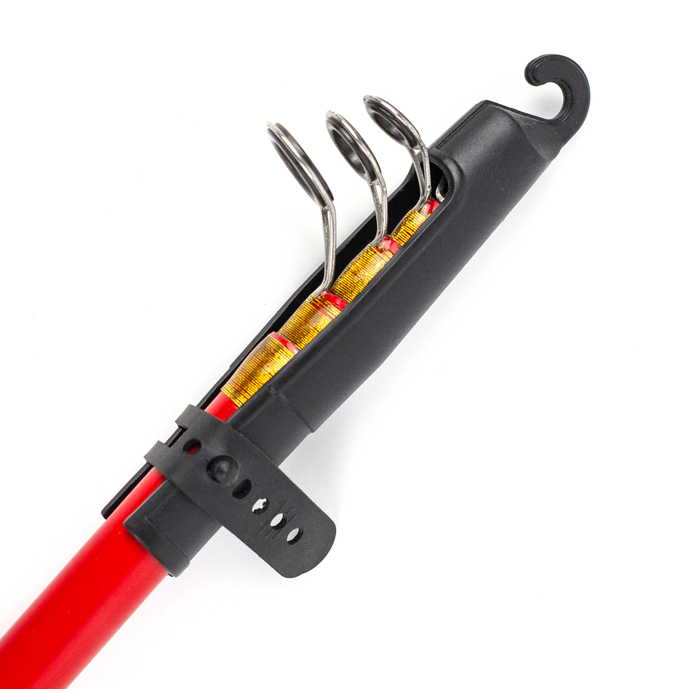 Удочка телескопическая Крокодил 135см (пробка, красная)