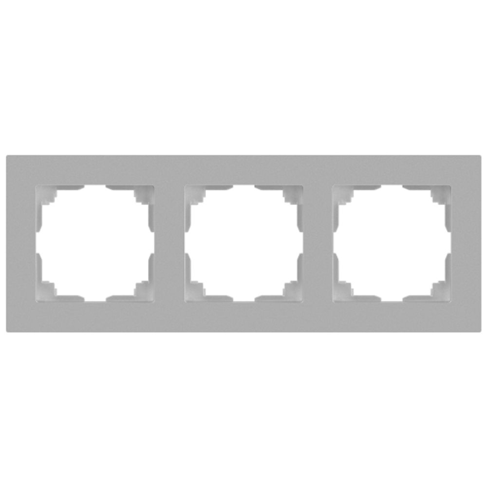 Рамка для розеток и выключателей Intro Accent 6-503-03 на 3 поста, СУ, алюминий | Intro