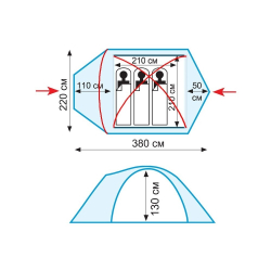Tramp палатка Mountain 3 (V2) (серый)