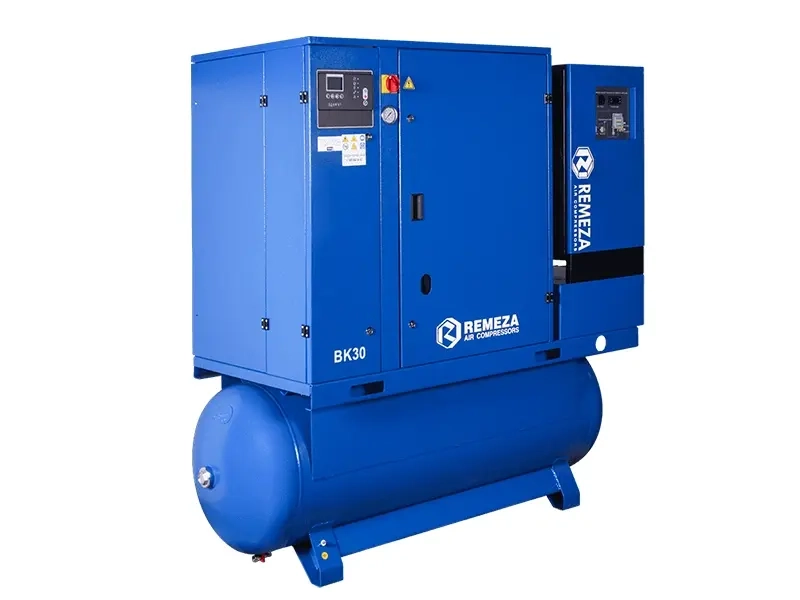 Винтовой компрессор Remeza ВК30-15-500Д на ресивере 500л с осушителем