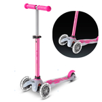 Самокат Mini Micro Deluxe Flux LED розовый неохром