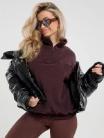 Кофта флисовая теплая толстовка больших размеров оверсайз