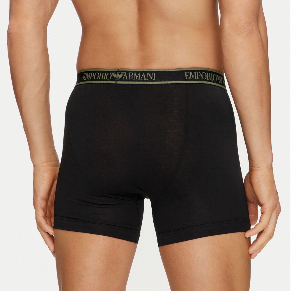 Набор мужских трусов боксеров 3в1 черные Emporio Armani 111473_4F717 21320