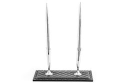 Канцелярский набор из кожи люкс черный Комфорт с тиснением 7 предметов