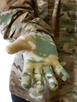 Перчатки флисовые мультикам однослойные