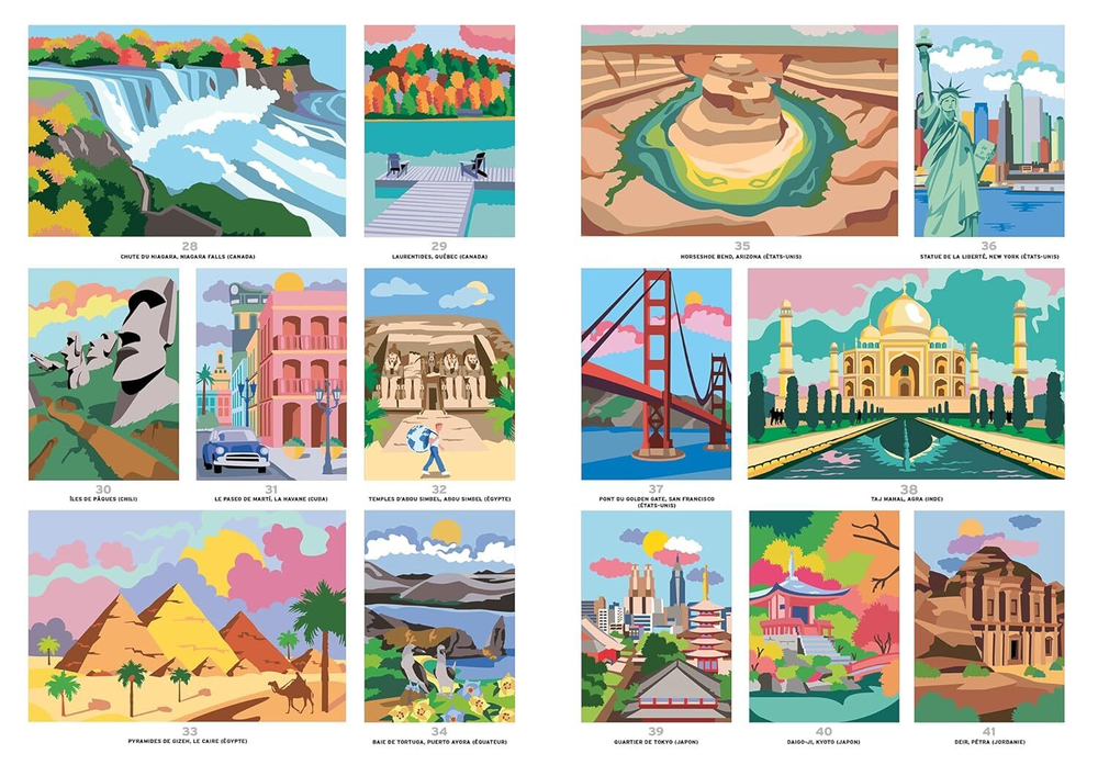 Раскраска по номерам Hachette Voyages autour du monde - Le Routard — Путешествие по миру, 112 стр. (предзаказ 10.09.2025)