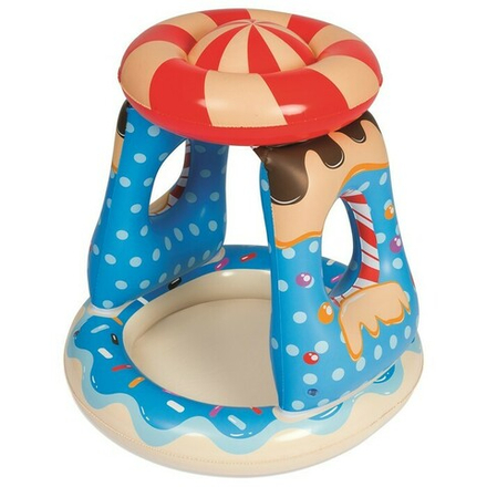 BESTWAY Бассейн надувной с навесом от солнца Конфетный, 91х91х89см, 52270