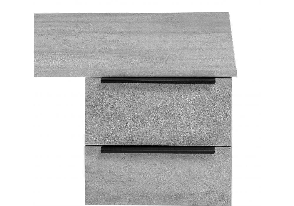 Письменный стол Бэтти Лофт 116х60х75 бетон / черный