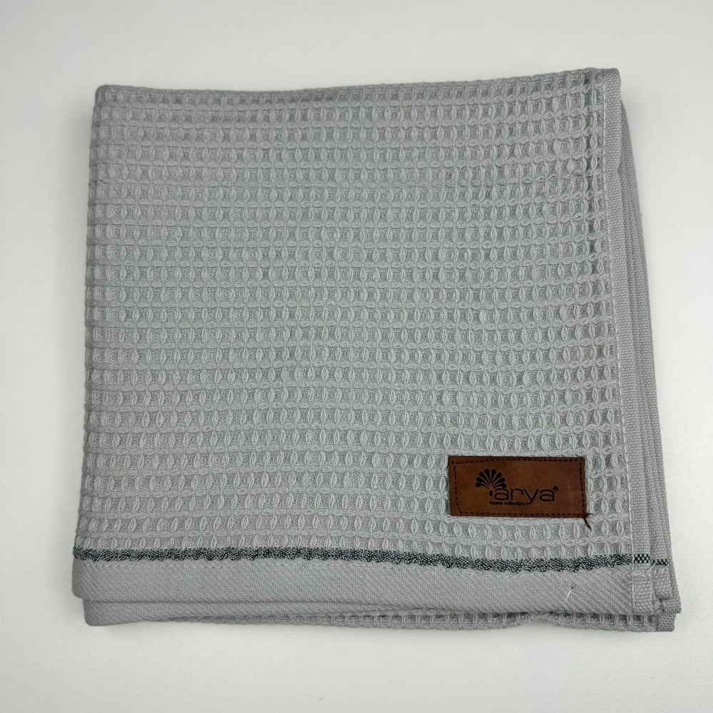Полотенце Arya лицевое вафельное серое