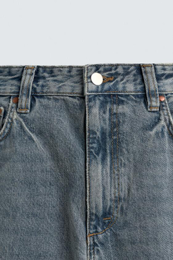 ZARA ДЖИНСЫ REGULAR FIT, ПАСТЕЛЬНО-СИНИЙ