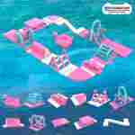 Коммерческий надувной аквапарк «Фламинго-парк» 16×9×3 м