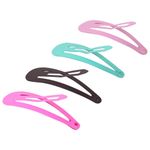 Заколки для волос НАБОР 8 шт., 5 см, клик-клак, soft touch, разные цвета, MONTE VITA, 457092