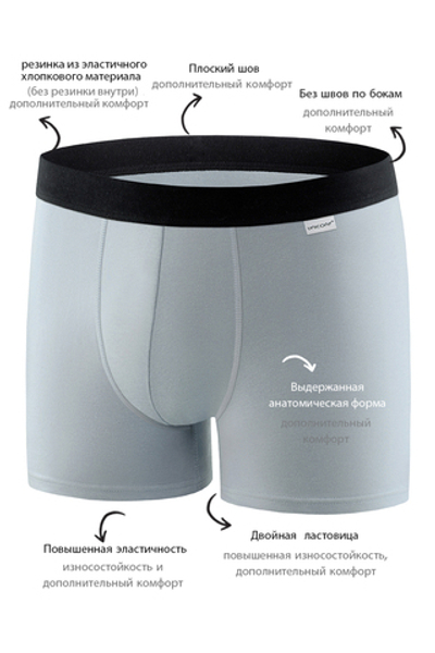 Мужские трусы BB87 Серый Uniconf