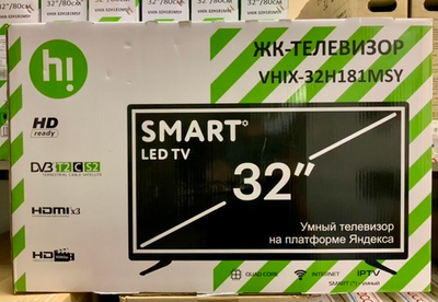 Телевизор Hi VHIX-32H181MSY ​81см, HD, LED, Smart TV, YaOS