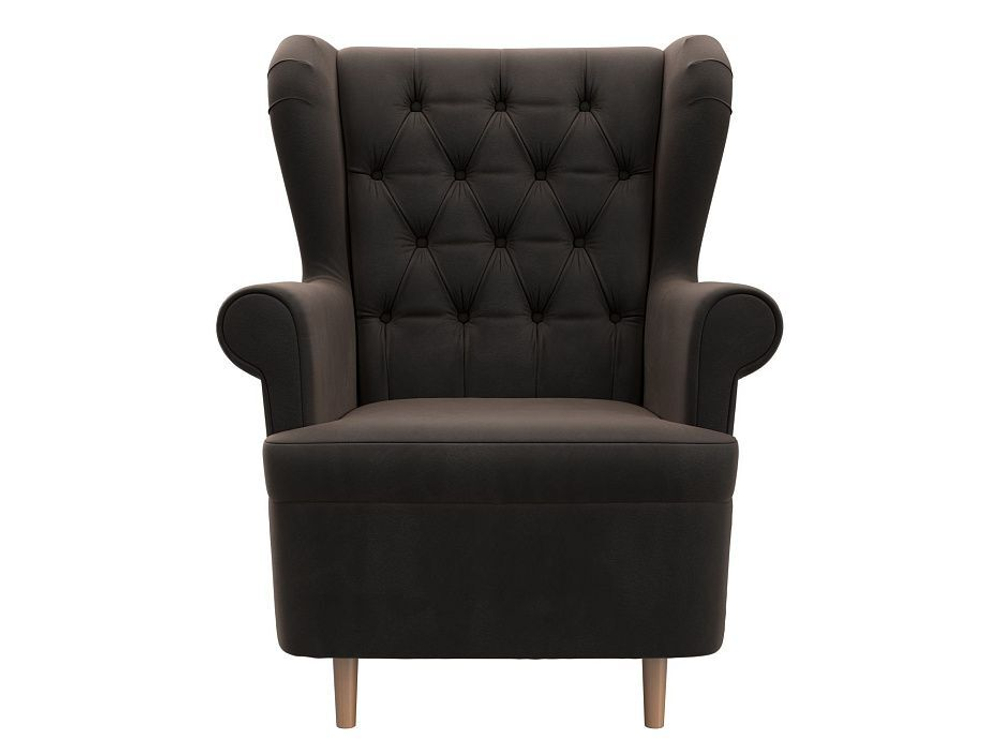 Кресло Торин Люкс, Коричневый, Велюр, 108496