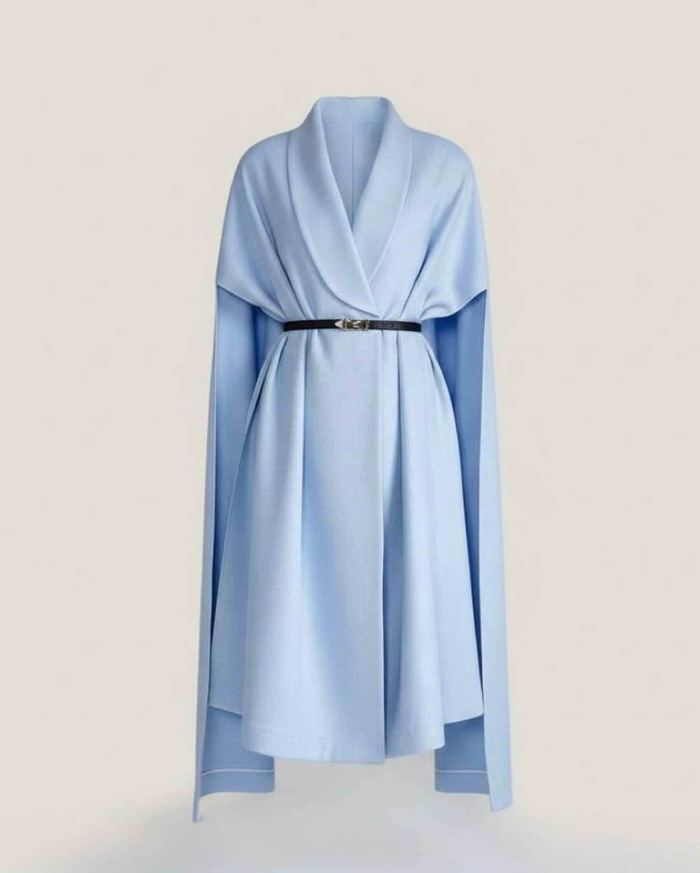 Пончо в голубом