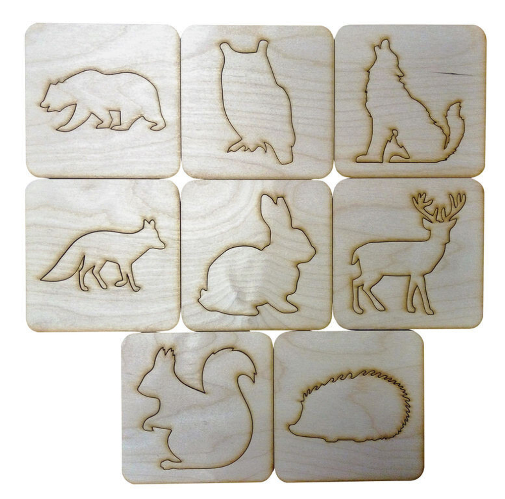 Трафареты в пенале для песочной терапии