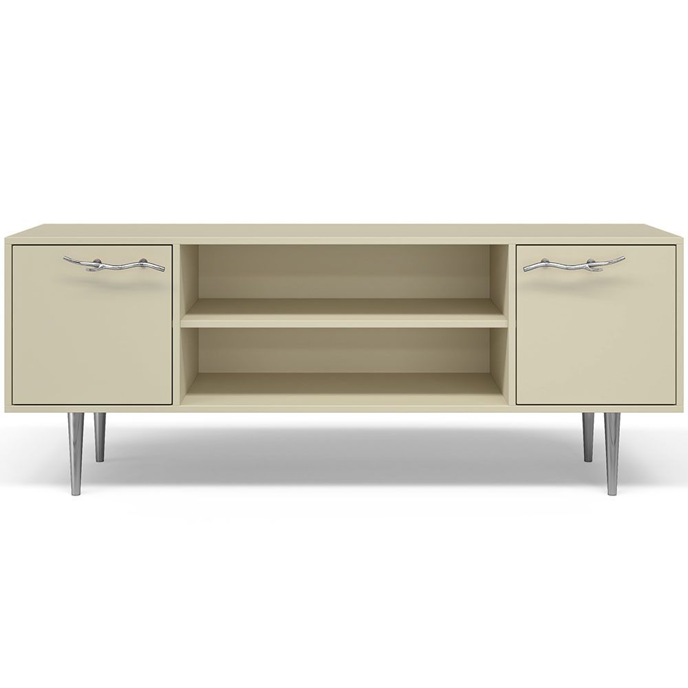 Тумба под ТВ Арт Колор matte 155см Стайл Сильвер Серый шелк матовый