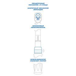 KING TONY (34262-1DG) Динамометрический ключ серии "EXACT", 1/4", 4-20 Нм