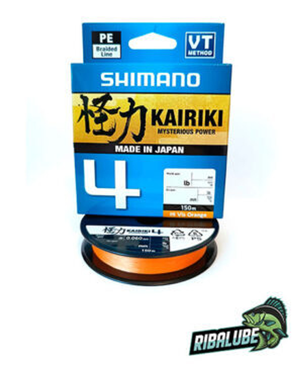 Плетеный шнур Shimano Kairiki 4 150m 0,160mm 8,1kg Orange