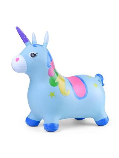 Прыгун Звездная Лошадка со звуком (голубой цвет)