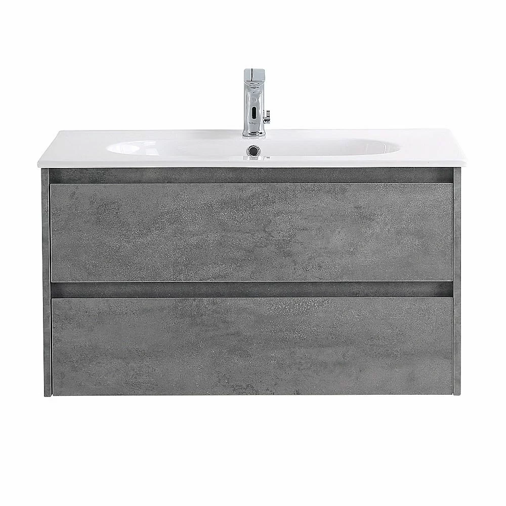 Тумба с раковиной BelBagno KRAFT 80 2C-SO/LOV-800-LVB Cemento Grigio