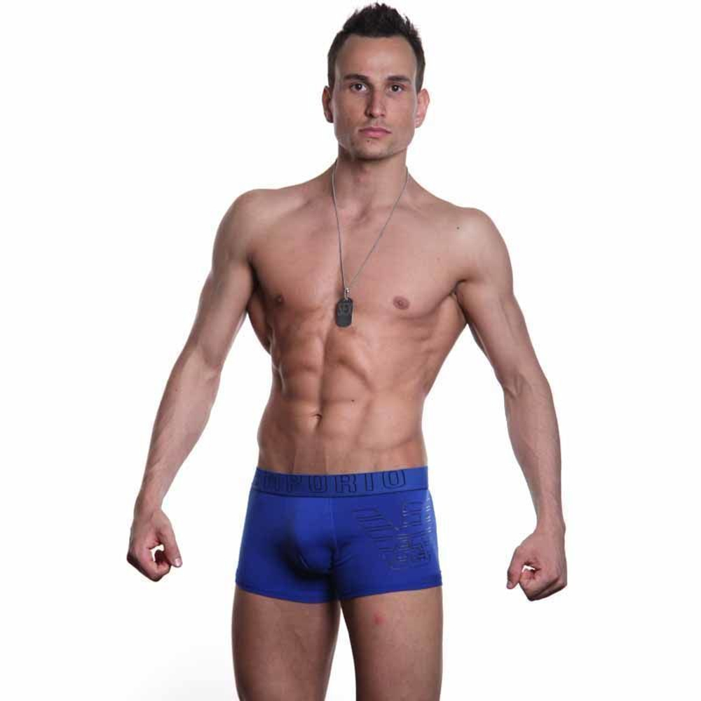 Мужские трусы хипсы синие Emporio Armani Eagle Blue Boxer