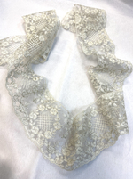 кружево на сетке вышивка шелк/хлопок (Франция) ш-7см отрез 0,6 м