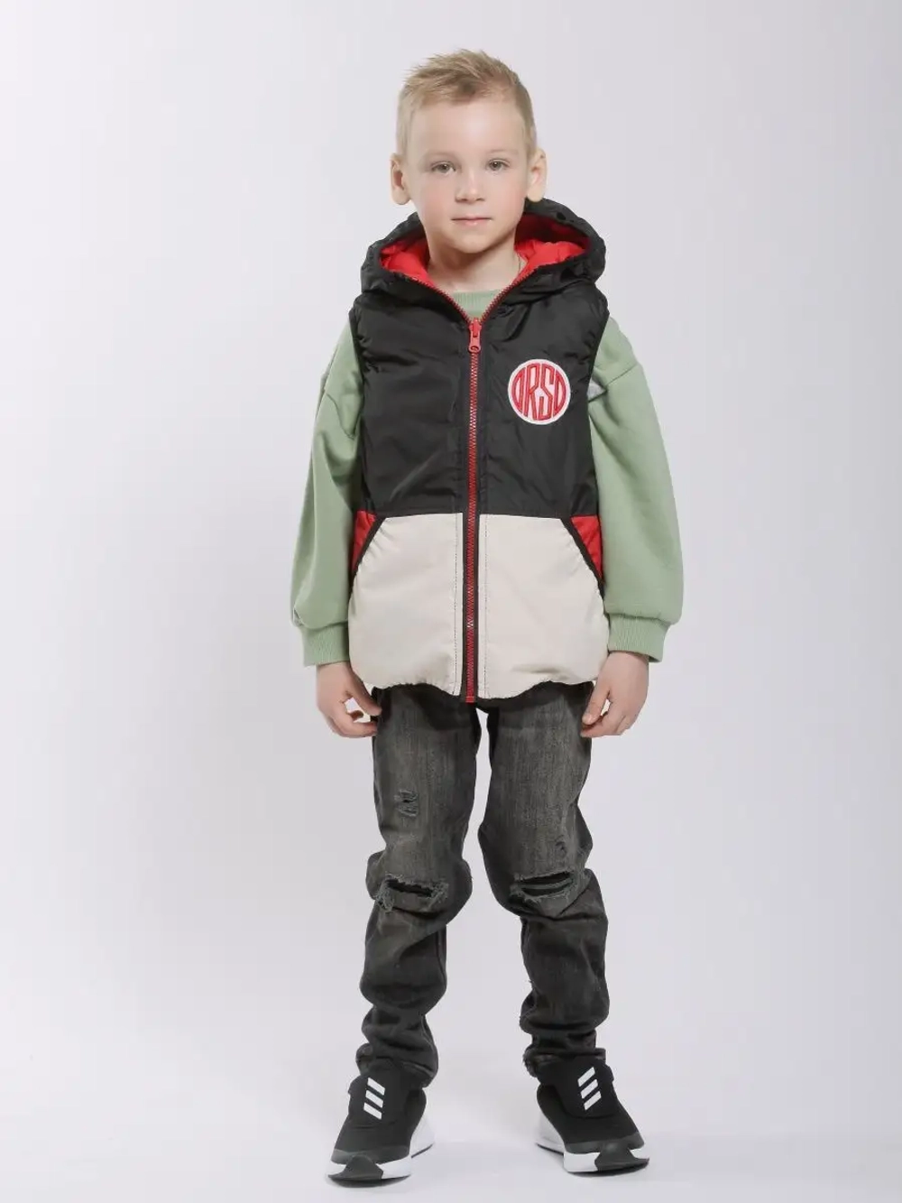 Жилет двусторонний красный