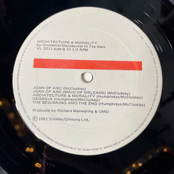 Винтажная виниловая пластинка LP Orchestral Manoeuvres In The Dark Architecture and Morality (Canada 1981)