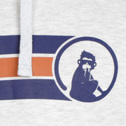 Мужская кофта теннисная Quiet Please Retro Stripe Block Hoody Men - Lightgrey, Multicoloured