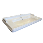 Тумба-умывальник Comforty Монако-100 белый глянец с раковиной Comforty 3310