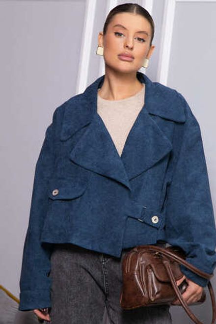 Жакет укороченный Динара (синий) Б14325-39М LT Collection