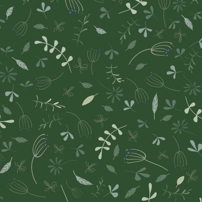 pattern with leaves 01112021 dark green