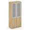 Corner Шкаф высокий широкий COR.ST-1.2R Гикори Песочный/Ваниль/Сатин/Металл Ваниль 900*450*2000